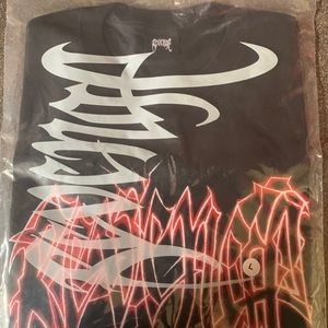 Exclusive red lightning logo revenge tee